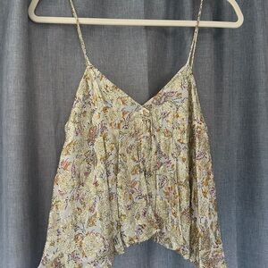 Floral Spaghetti Strap Top - Multicolor